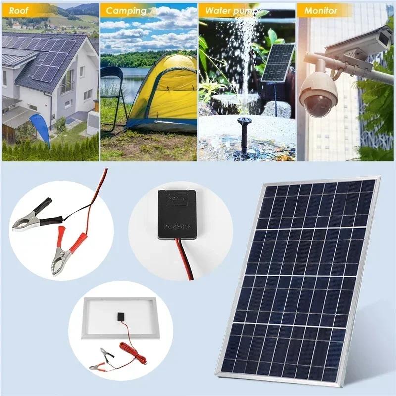 300W 600W Solar Panel 18V Photovoltaic with 60A Controller Solar Plate Power Bank for Home/Camping/RV/Car Fast Battery Charger