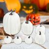 7 Pieces Faux Pumpkins Decorations Decor Crafts Artificial Ornaments for Seasonal Fireplace
