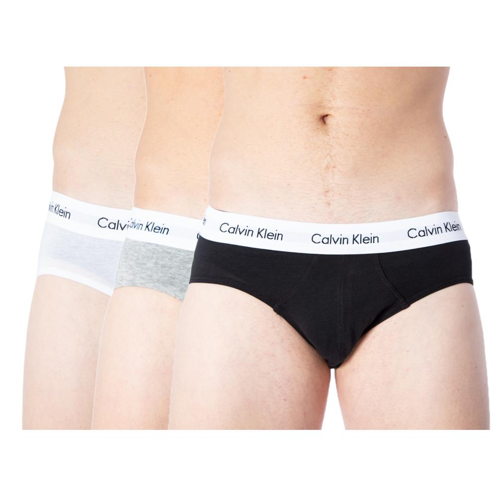 Calvin Klein 3 Hip Brief men's underwear 95% Cotton blend Grey