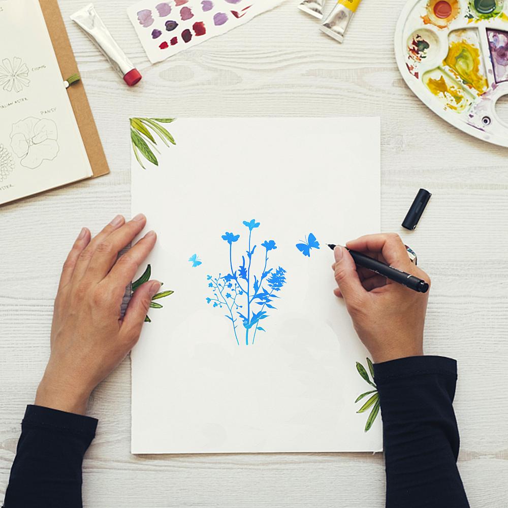 Пластиковые штампы из ПВХ для DIY Скрапбукинга Фотоальбома Декоративных Открыток Изготовления Листы со Штампами Цветок Жизни Узор 16x11x0.3см