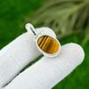 Natural Tiger Eye Gemstone Pendant Yellow 925 Sterling Silver Indian Jewelry