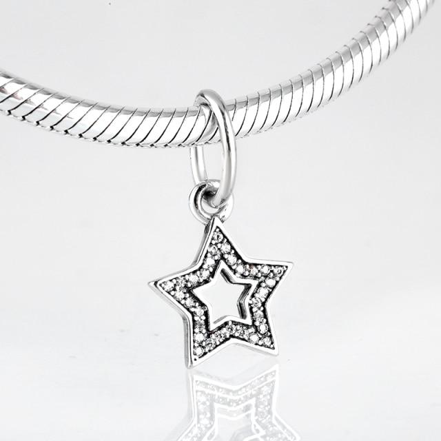 925 пробы серебряные бусины ажурные сладкие сердечки корона подвески бусины подходят браслеты Jiuhao браслеты Diy женские украшения