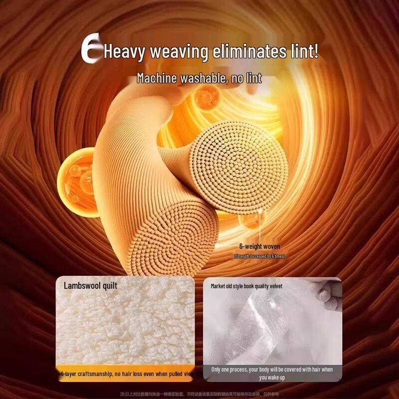 HANDUNYOU Thick Warm Milk Lamb Fleece Blanket