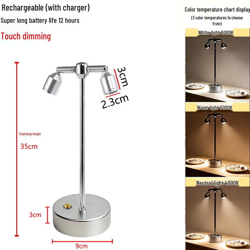 Tri-Color Touch Dimming Jewelry Display Light