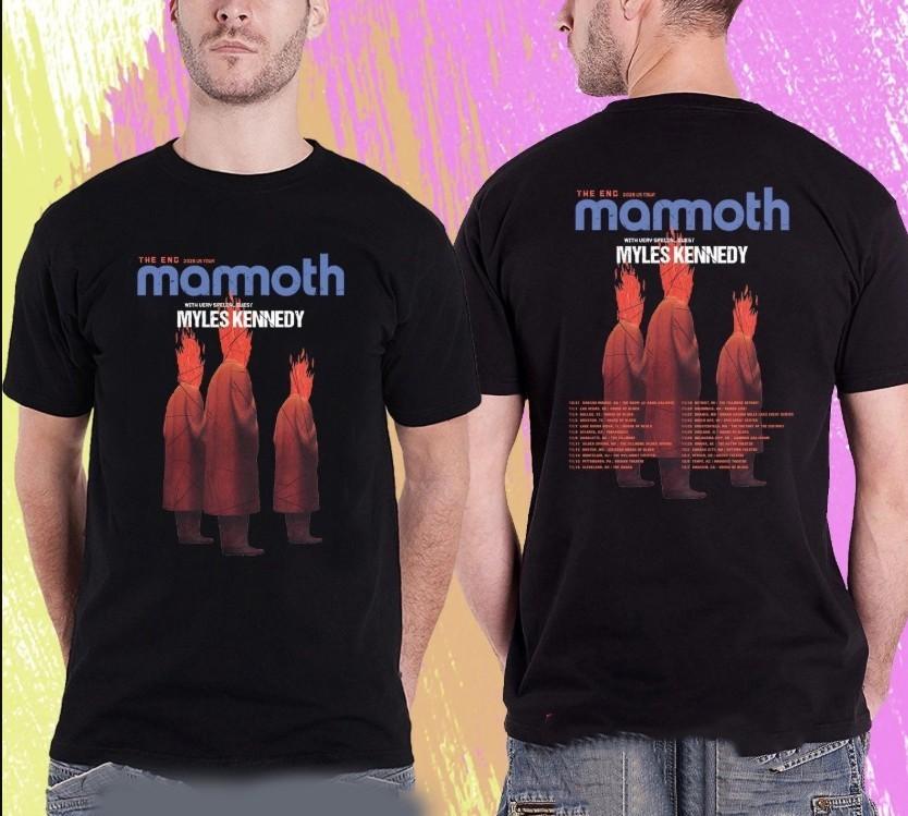 Unisex shirt Cotton Oversize Large Size Mammoth Feat Myles Kennedy The End Tour 2025 Concert T-shirt, size S-5XL