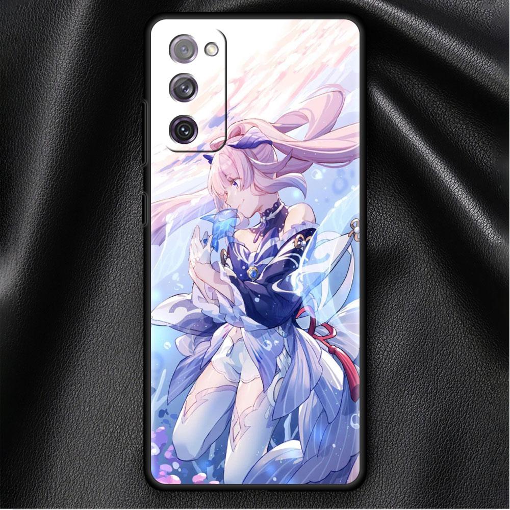 Чехол для Samsung Galaxy S20 FE S22 Ultra S21 Plus Роскошный мягкий чехол для телефона S10 S9 S8 S10e S7 Силиконовый чехол для девушки Genshin Impact