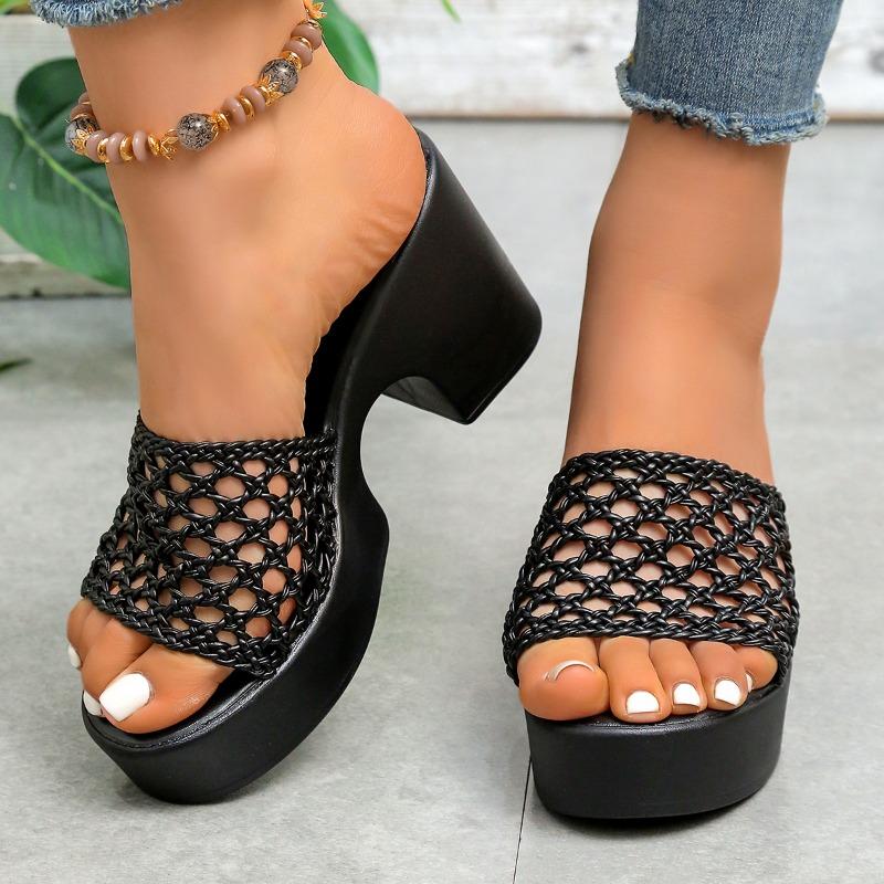 Fashion 2025 Hot Sale Ladies Shoes Open Toe Women's Slippers Fashion Outdoor Plus Size Summer Casual Best Seller Comfortable High Heels