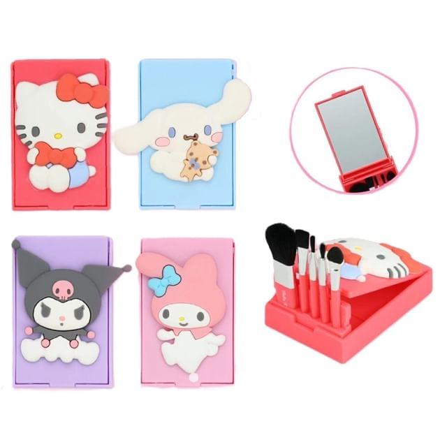 SHOBIDO - Мини-набор кистей для макияжа с зеркалом Sanrio Characters (Набор из 5)