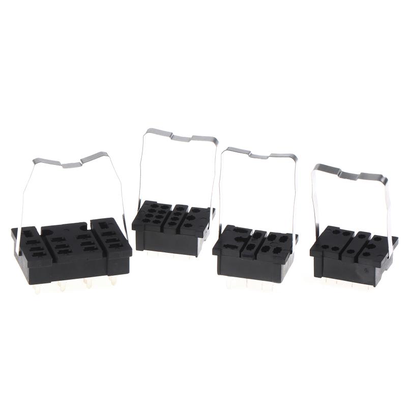 Pcb Mount Relay Socket Base Pt08-0 Pt14-02 Py14-02 8-Pin 14-Pin Solder Type Relay Holder For Intermediate Relays