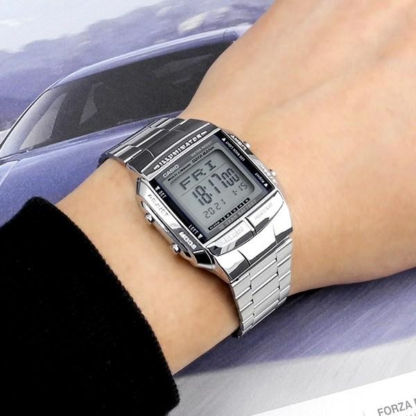 Casio Часы со стальной пряжкой и аккумулятором, срок службы 10 лет, банк данных Telememo, бесплатная пряжка