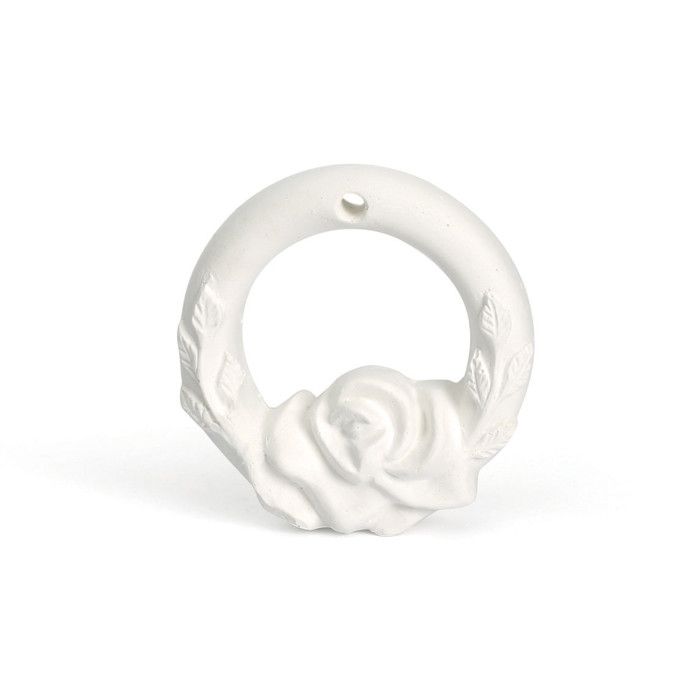 Objet en plâtre Noel Couronne de fleurs