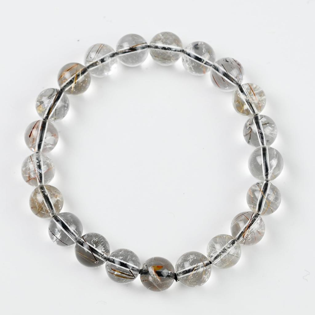 Браслет Eigado Красный Рутиловый Кварц 21 Внутренняя Натуральная Сила Хорошее Плодородие, Бусины, 9 мм, Диаметр Прибл.. 16см, Камень, Камень, Удача, Амулет, Фортуна,