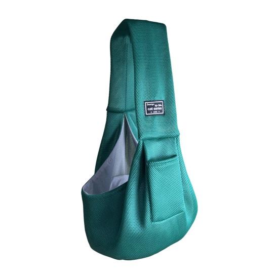 Pet Carrier Sling Breathable Crossbody Bag Puppy Carrier Purse Hand-Free Dog Sling Carrier with Storage Pockets for Small Dogs Cats