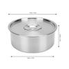 Rustless Steel Metal Bowl Round Deep Bowl Egg Custard Bowl Food Container  Egg Custard Making