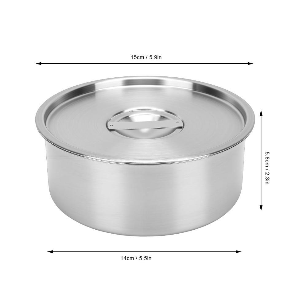 Rustless Steel Metal Bowl Round Deep Bowl Egg Custard Bowl Food Container  Egg Custard Making