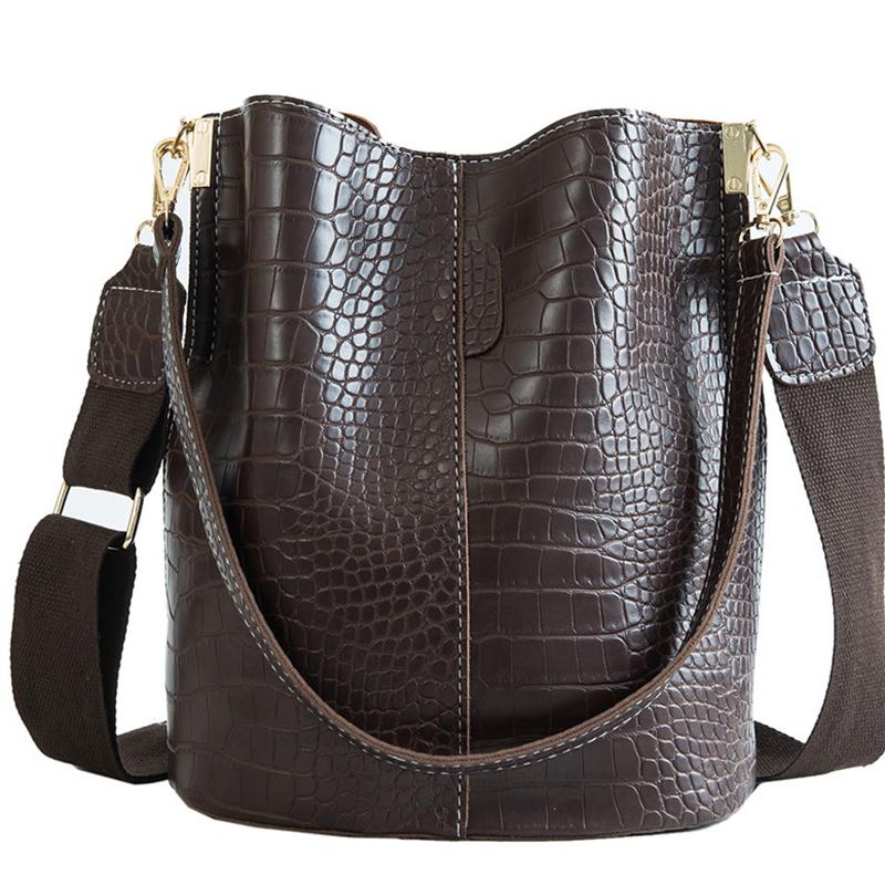 Women Crocodile Pattern Leather Bag Shoulder Messenger Handbag Bag CODE