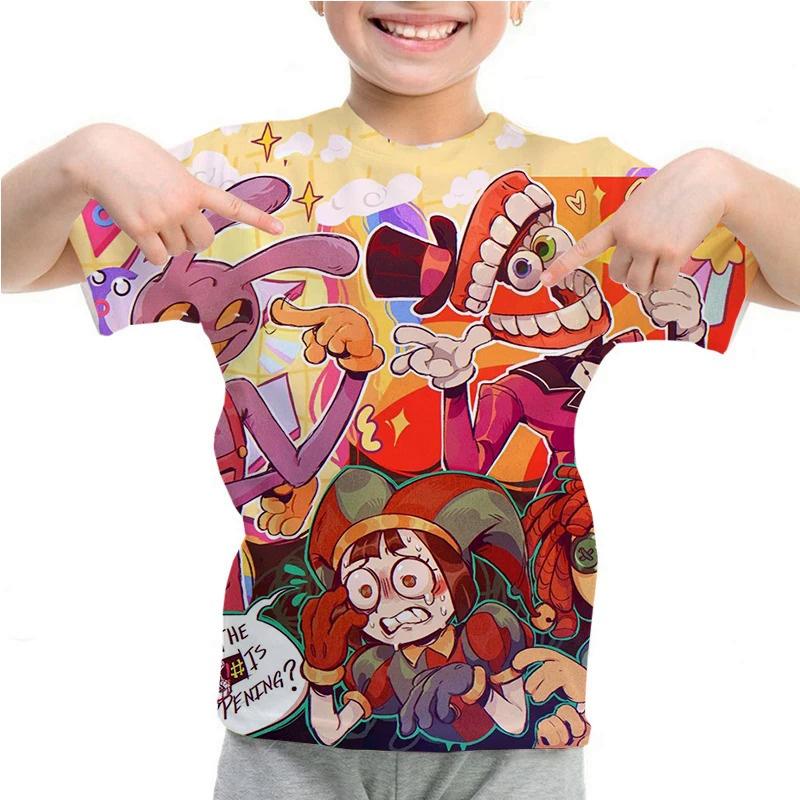 The Amazing Digital Circus 3D Printed T-shirt Classic Kids Short Sleeved Top Clothing Boys and Girls Fashion Short Sleeved