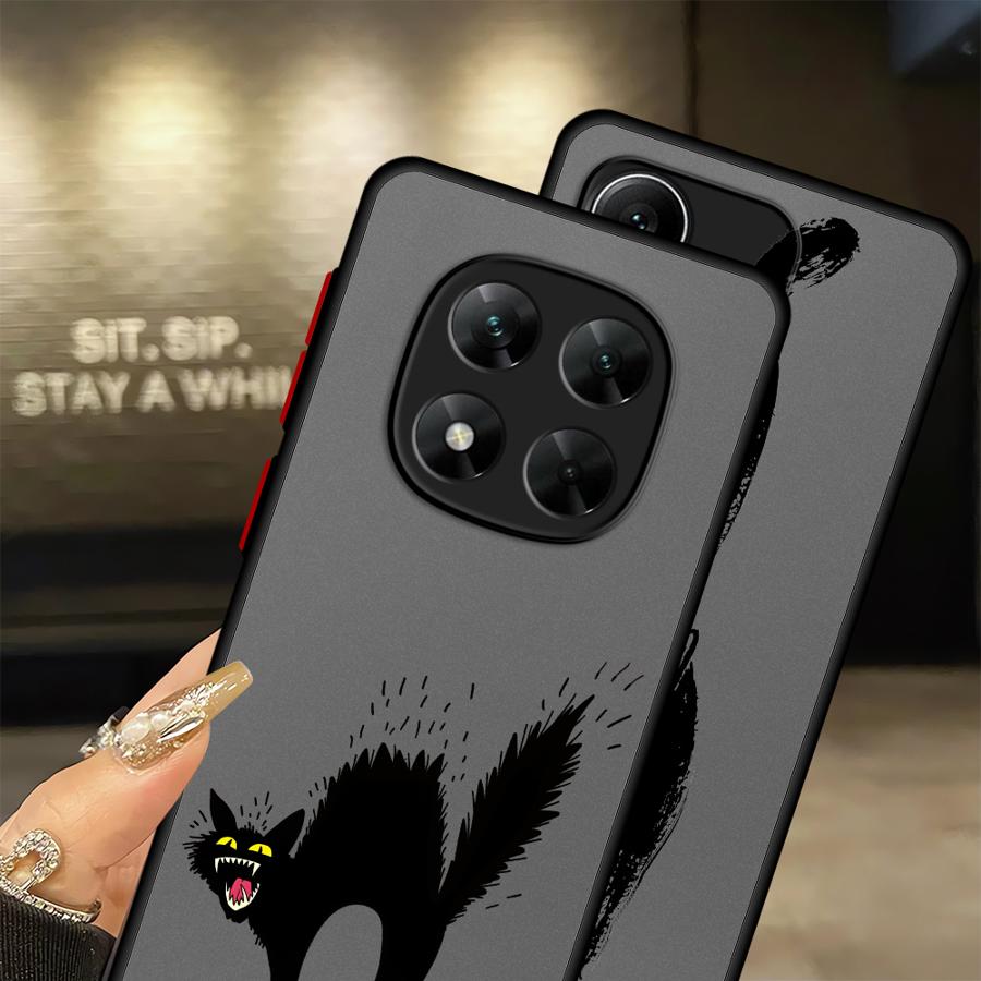 Чехол для Xiaomi Redmi Note 14 10 11 13C 12 9S 13 Pro Plus A4 14C Funda Задняя крышка телефона Раздраженный кот
