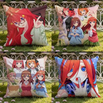 Милая Подушка-наволочка The Q-Quintessential Q-Quintuplets для дома и автомобиля: Двусторонняя конструкция для максимального комфорта