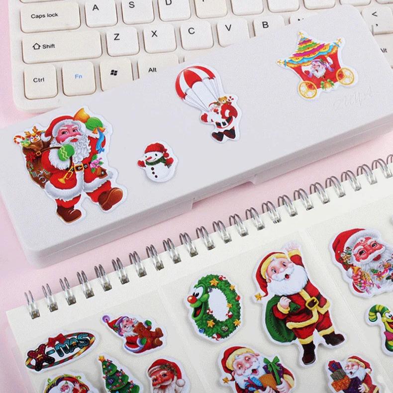 5 шт. Рождественский подарок Счастливого Рождества 3D наклейка-пузырь Мультяшный Санта-Клаус Колокольчик Пухлые наклейки Новый год Рождество Липкий декор для ребенка