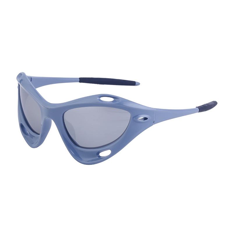 Новые европейские и американские персонализированные ветрозащитные солнцезащитные очки для женщин Y2K Спортивные велосипедные солнцезащитные очки «кошачий глаз» для мужчин