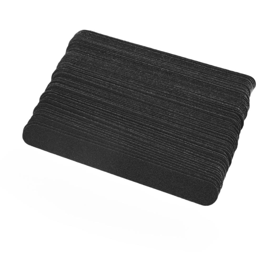 100pcs Black Sand Surface Replacement Nail File Strip Emery Board Nail Files Salon Use