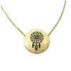 [Q6132] - Handmade Gold 'Boho' Necklace (dreamcatcher) - 12 Mm