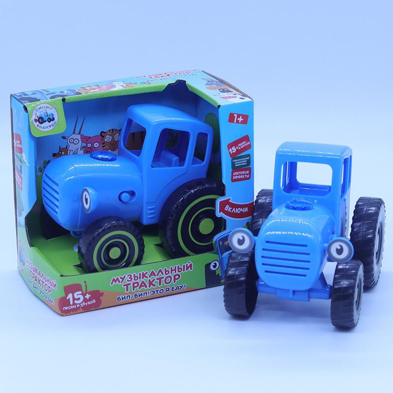 Farmer Car With 15 Songs Blue Tractor Pulling Car Model Sliding Toy