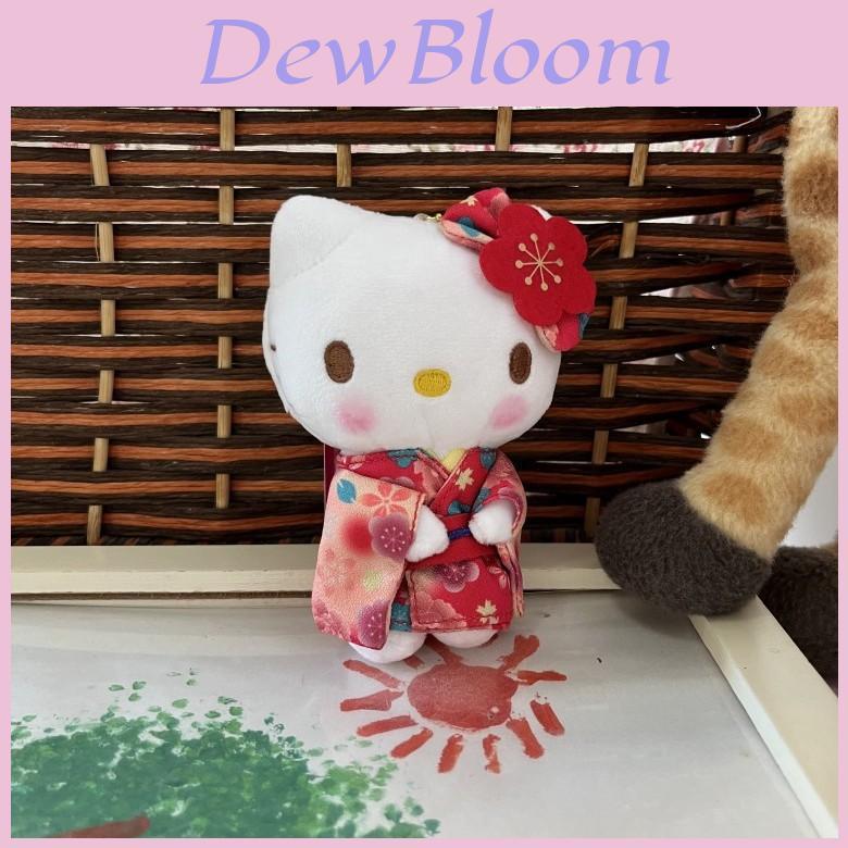 Плюшевая игрушка Sanrio Hello Kitty в кимоно, с подставкой, для детей и коллекционеров