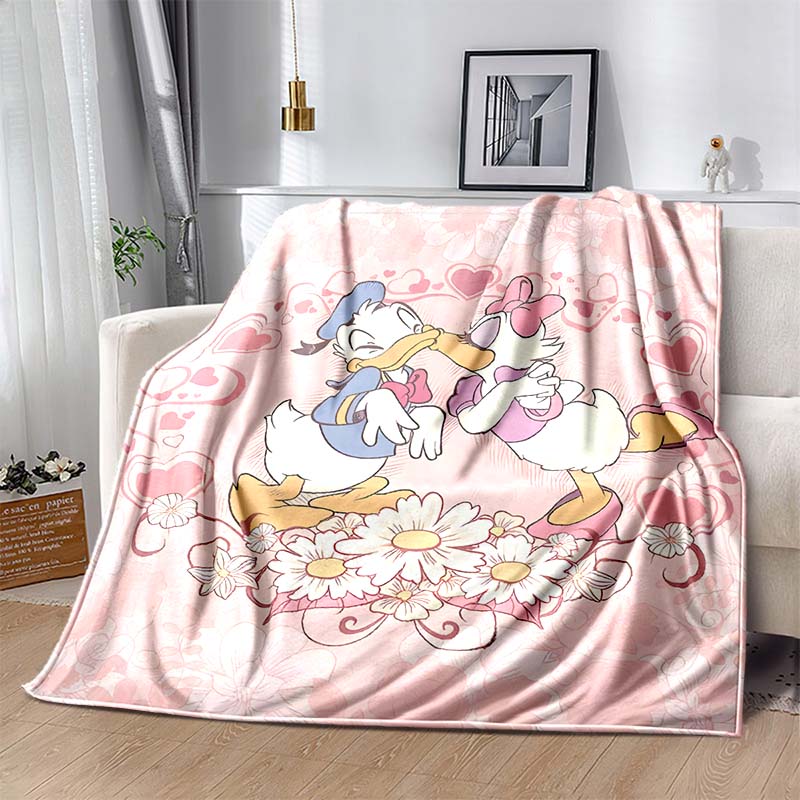New Product! Donald Duck and Daisy Duck Custom Blanket Fluffy Kids and Adults Sofa Plush Bedspread Blanket for Sofa Bed Room