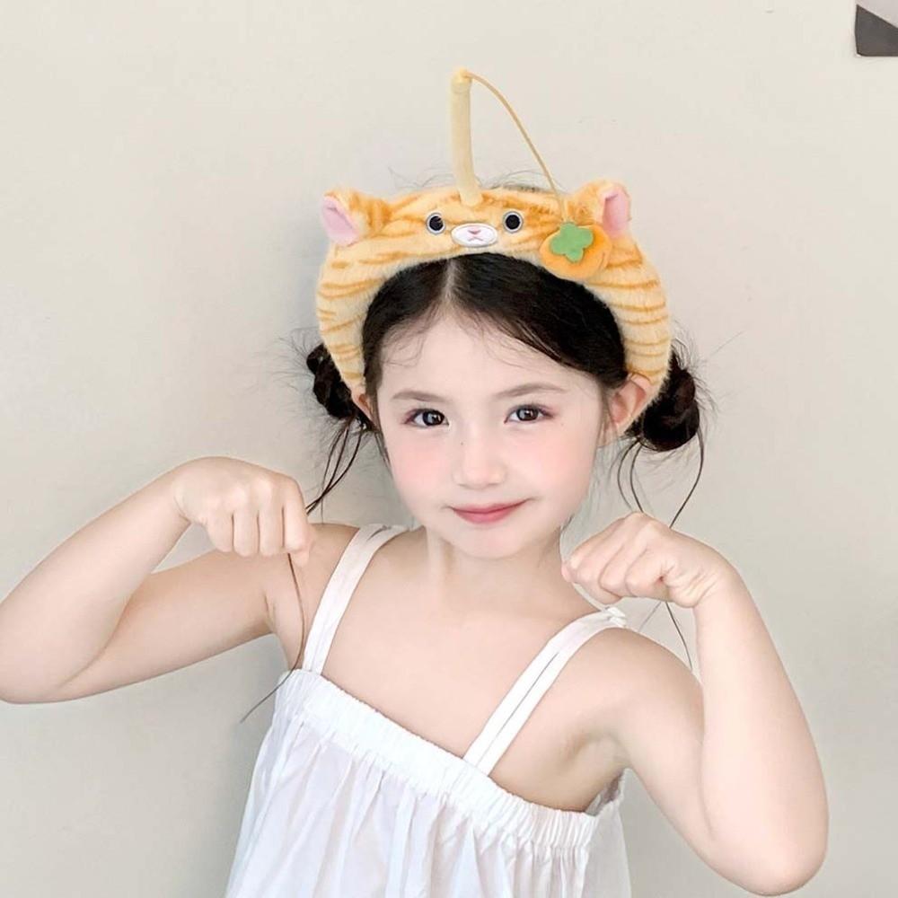 Panda Cat Fishing Plush Headband Hair Accessories Girls Cartoon Hairband for Gift
