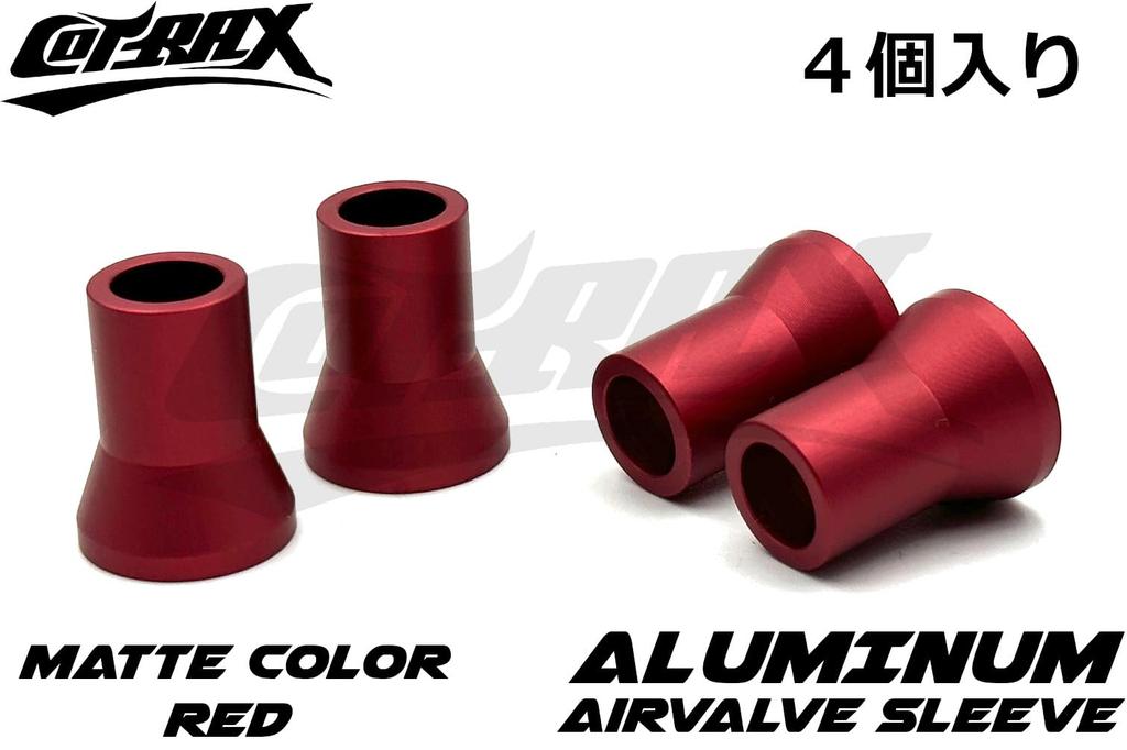 COTRAX TR413 Aluminum Air Valve Sleeves Set of 4 for Rubber Valves, Lightweight Aluminum,