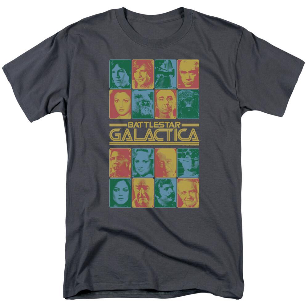 Battlestar Galactica 35th Anniversary Cast T-shirt Licensed SciFi TV Charcoal