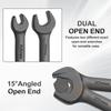uxcell Ratchet Thick Flat for Furniture 18mm x 21mm Double-Ended Wrench, Type, Head, Repair, Metric, Black, 2-Pack