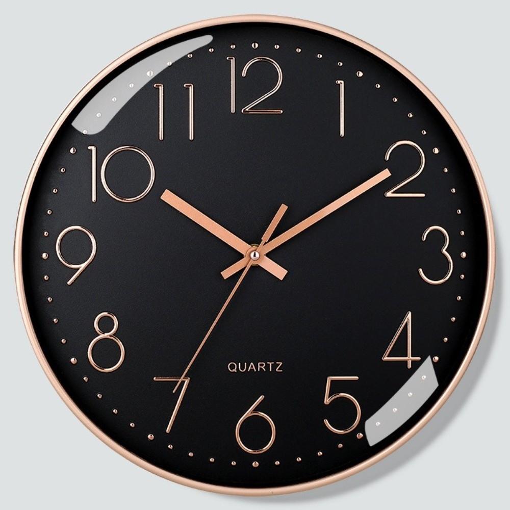 Silent Quartz Clock Battery Operated Wall Mounted Clock Minimalist Hanging Clock For Office Wall