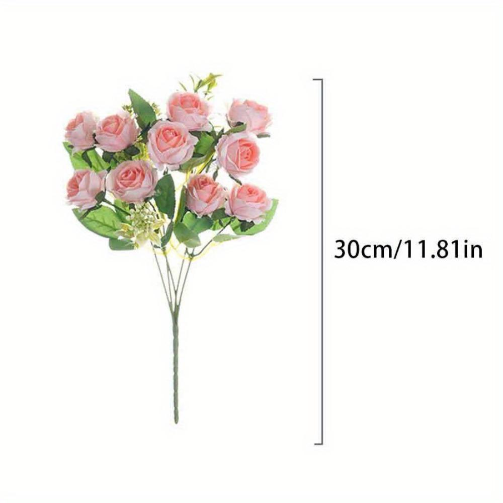 1 БУКЕТ/10 Голов Романтичные Искусственные Розы, Ароматный Букет Наложницы Свадьба DIY Вечеринка Домашнее Украшение