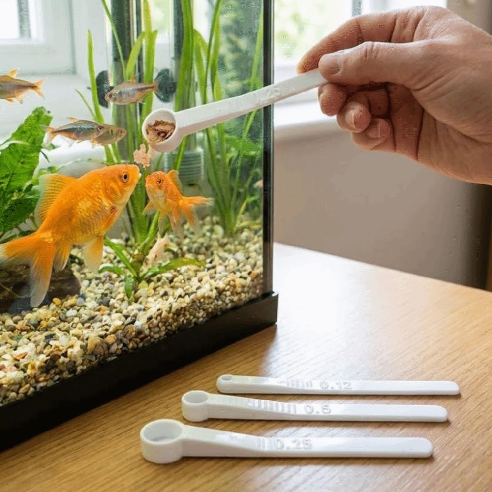 3Pcs Precise Scale Fish Food Measuring Spoon Prevents Overfeeding Fish Feeding Tool For Home Use