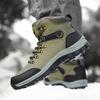 Mens Black Ankle Boots Winter Warm Plush Waterproof Snow Boots Men Outdoor Sneakers Boots Male Rubber Winter Men's Boots Plus Size
