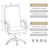 Office Computer Chair Cover Dust-proof, Geometry Stretch Printed, Elastic Game Chair Slipcover, Rotatable Armchair Protector,M/L