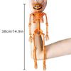 Halloween Pumpkin Skeleton Decorations with Movable Joints Human Bones Stayable Posable Skeletons for Spooky Scene Party Favor