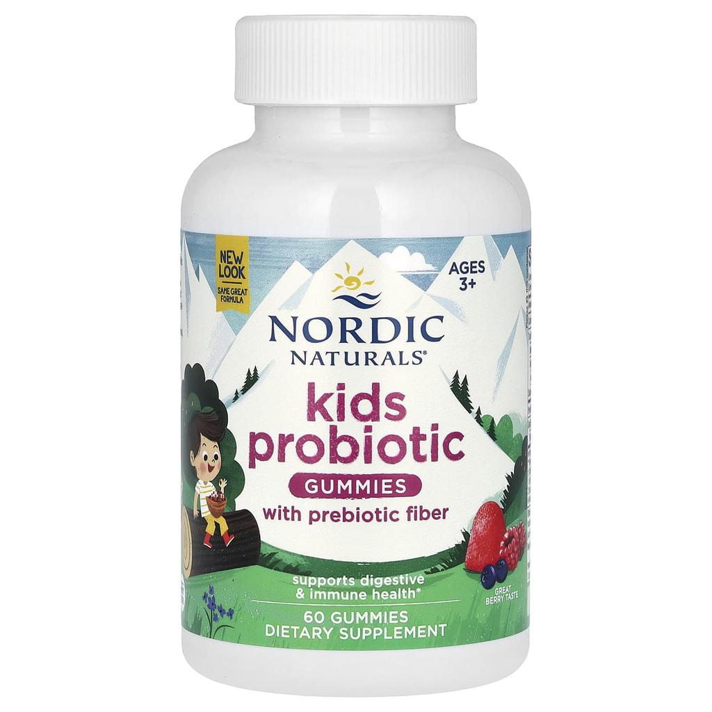Probiotic Gummies for Kids, Ages 3+, Great Berry, 60 Gummies