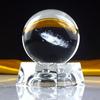 Стильное украшение для домашнего рабочего стола Светящийся прозрачный хрустальный шар Млечного Пути с основанием