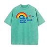 Pure Cotton Unisexs Short Sleeve Smile if Dead Washed T Shirt Casual Tops  Tees Graphic Cool Crew Neck Washed Tees