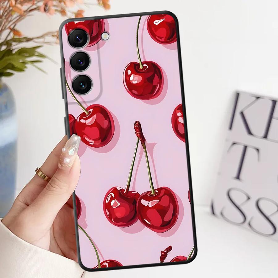 Чехол-бампер с вишневым узором для Samsung Galaxy A52 A36 A23 A53 A35 A32 A25 A71 A22 A55 A41 A26 A72 A73 A51 A24