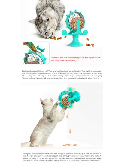 Pet Toys: Small Puppy Teaser & Cat Slow Feeder Windmill