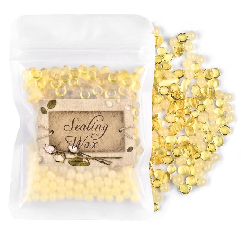 Прозрачные частицы воска из лака Янтарный золотой прозрачный лаковый клей Герметизирующий восковой клей DIY Самодельный конверт для запечатывания липкой лентой