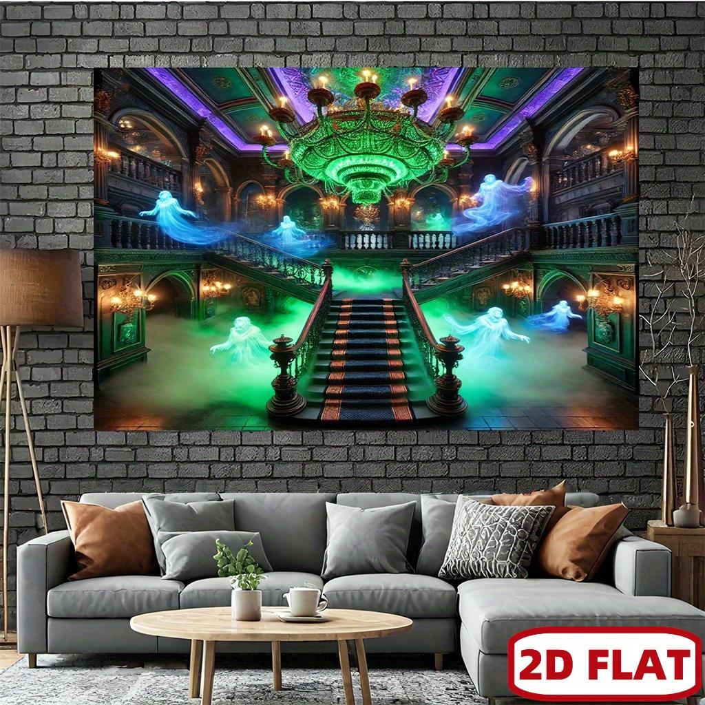 2D plane, 1 Gothic haunted house backdrop - Victorian style ghost party decorationzyc