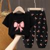 2Pcs/Set Summer Sets Children's Clothing Girls Kids Toddler Clothes Cute Fashion T-shirt Top + Pants Baby Girl Clothes
