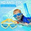 Очки для плавания на открытом воздухе с защитой от запотевания и берушами для детей 3-12 лет, для мальчиков и девочек, профессиональные очки для плавания