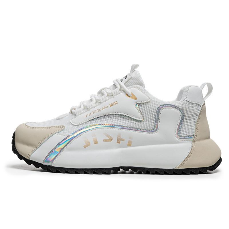 Дизайнерские мужские кроссовки, кожаные водонепроницаемые повседневные спортивные туфли, мужские легкие дышащие нескользящие туфли на платформе